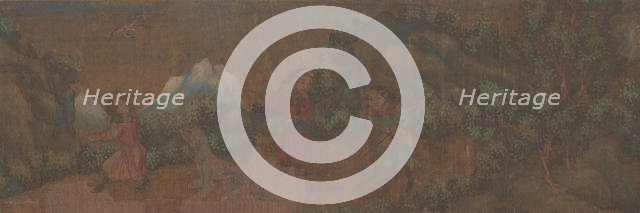 Landscape Painting of Figure in Woodland Setting. Creator: Unknown.