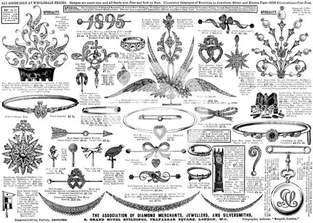 Advertisement for the Association of Diamond Merchants, Jewellers, and Silversmiths, 1895. Creator: Unknown.