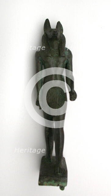 Statuette of the God Anubis, Egypt, Third Intermediate-Late Periods, Dynasties 21-31... Creator: Unknown.