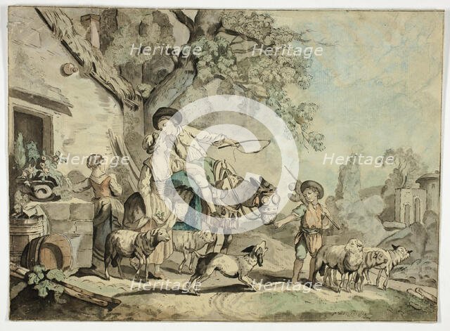 Departure for Market, 1750-1850. Creator: Unknown.