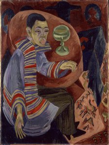 Self-portrait as a drinker, 1914. Creator: Kirchner; Ernst Ludwig (1880-1938).