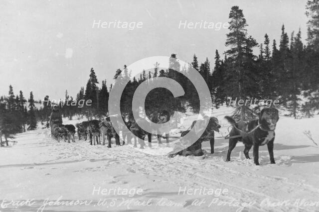 Erick Johnson with U.S. mail team, between c1900 and 1927. Creator: Unknown.