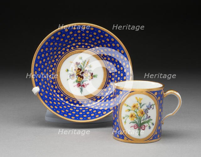 Cup and Saucer, Sèvres, 1788. Creators: Sèvres Porcelain Manufactory, Charles Buteux le Père.