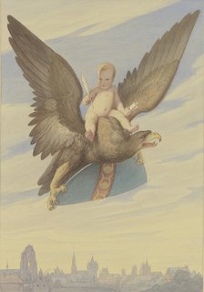 Goethe's Birth, (design for a standard at Goethe's Jubilee in 1849), 1849. Creator: Eduard von Steinle.