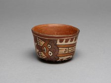 Bowl Depicting Serpentine Being Wearing a Feline Mask, 180 B.C./A.D. 500. Creator: Unknown.