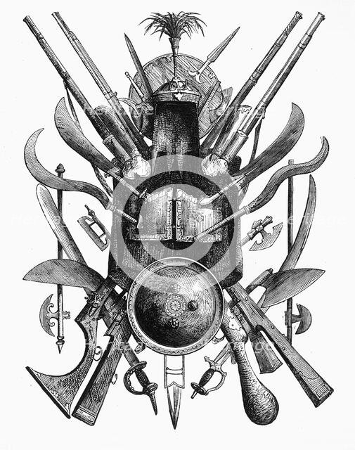 'Group of Indian Weapons of War', c1891. Creator: James Grant.