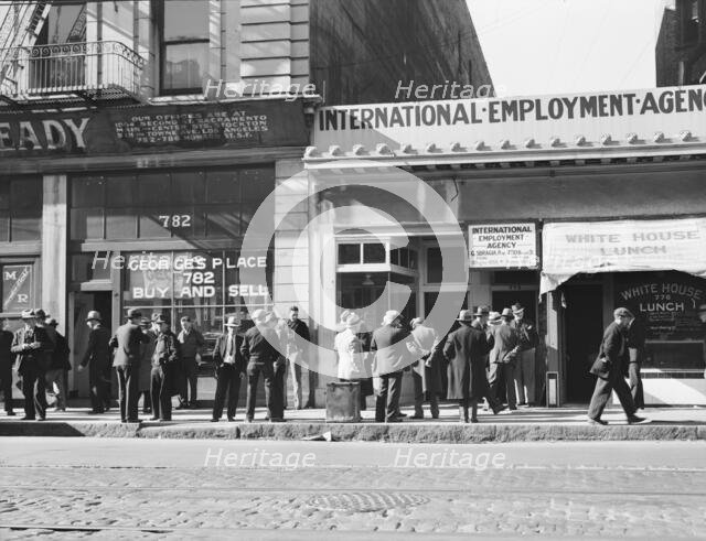 Employment agency, San Francisco, 1937. Creator: Dorothea Lange.