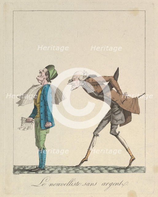 Le Nouvelliste Sans Argent, 1814. Creator: Louis Maleuvre.