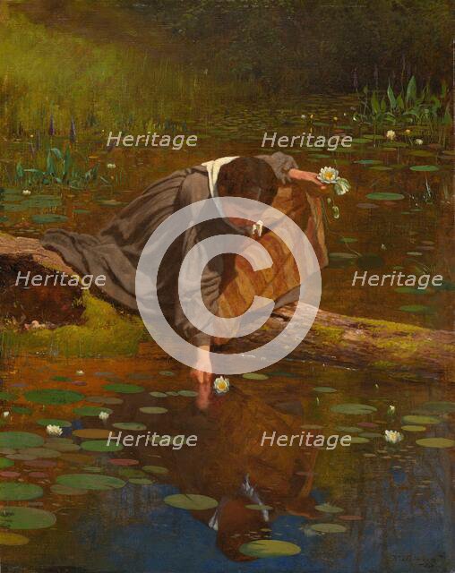 Gathering Lilies, 1865. Creator: Eastman Johnson.