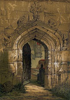 Stratford Church, Warwickshire, England, 1845. Artist: Unknown