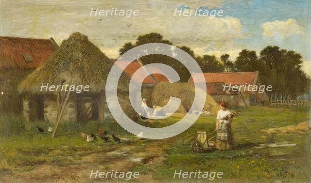 Old Farmyard near Stirling, 1868. Creator: George Reid.