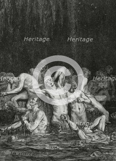 The Divine Comedy (1307-1321): Inferno (Hell), 1888.  Creators: Jean Edouard Dargent, E Thomas.