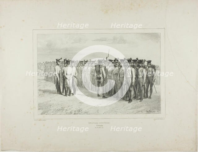 Hungarian Infantry, Presbourg, July 2, 1837, 1837. Creator: Auguste Raffet.