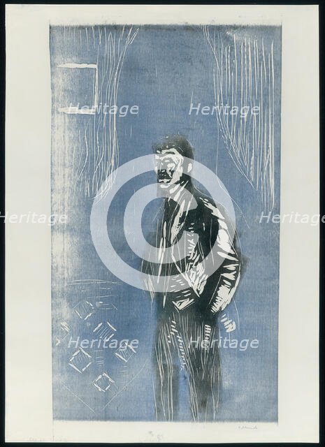 Self-Portrait in Moonlight, 1904-06. Creator: Edvard Munch.