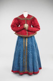 Dress, Russian, 1840-80. Creator: Unknown.