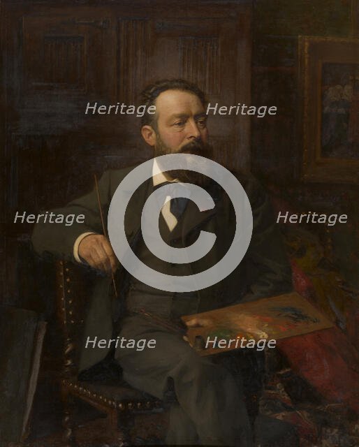 The Painter Albert De Vriendt, late 19th-early 20th century. Creator: Edouard De Jans.