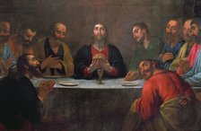 The Last Supper', oil on canvas, made in Barcelona or Tarragona towards 1710-1720 by Antonio Vila…