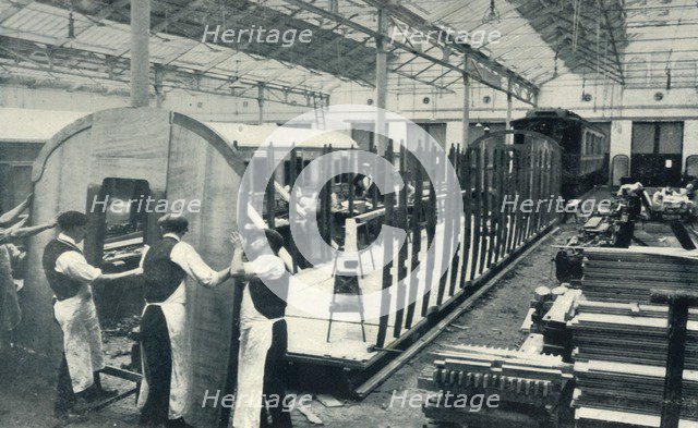'Making A Railway Carriage', 1922. Creator: Unknown.