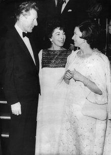 Princess Margaret chats with conductor Danny Kaye, Royal Albert Hall, London, 1966. Artist: Unknown