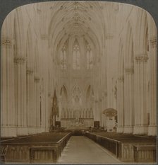 'Interior finest Gothic structure in U.S. - St. Patrick's Cathedral, New York', c1900. Artist: Unknown.