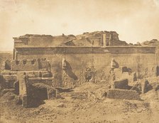 Façade postérieure de grande Temple de Dendérah (Tentyris), 1849-50. Creator: Maxime du Camp.