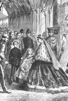 'Queen Victoria entering Westminster Palace, February 5, 1867', (1901).  Creator: Unknown.