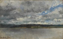 Rain Clouds over a Lake Landscape, 1883. Creator: Akseli Gallen-Kallela.