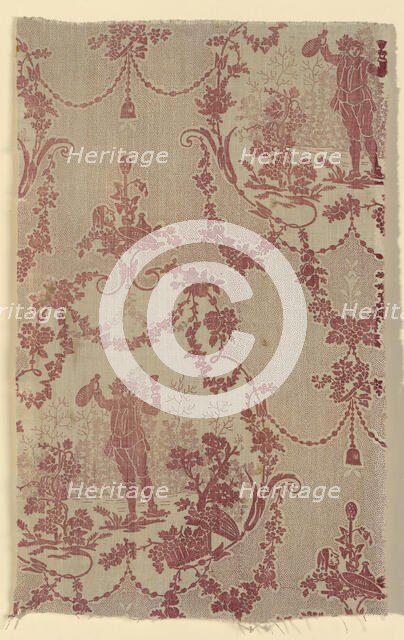 Le Petit Buveur (The Little Drinker) (Furnishing Fabric), France, 1765/70. Creator: Unknown.