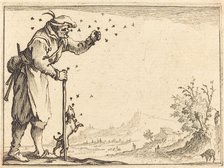 Peasant Attacked by Bees, c. 1617. Creator: Jacques Callot.