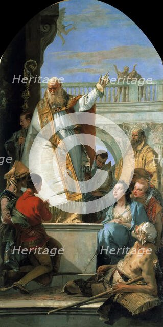 Saint Patrick, Bishop of Ireland, ca 1746. Creator: Tiepolo, Giambattista (1696-1770).