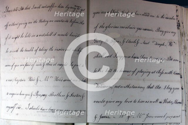 Letter from William Pitt, 1769. Creator: William Pitt the Younger.