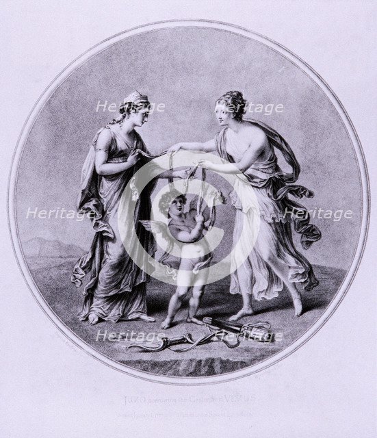 Juno borrowing the Cestus from Venus, c1782. Artist: W Wynne Ryland