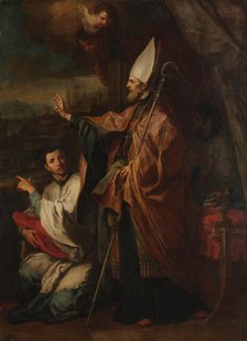 Saint Bernardo degli Uberti, Bishop of Parma, 1745-1750. Creator: Conca, Sebastiano (1680-1764).