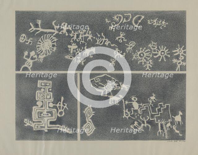 Petroglyph, 1935/1942. Creator: Lala Eve Rivol.