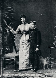 'Queen Alexandra and her second son, the future King George V, c1877 (1910). Artists: Sir Richard Holmes, W&D Downey.