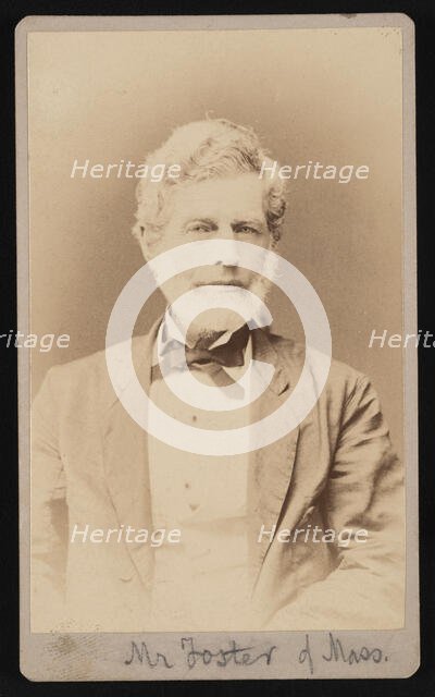 Portrait of Mr. Foster of Massachusetts, Between 1876 and 1880. Creator: Samuel Montague Fassett.