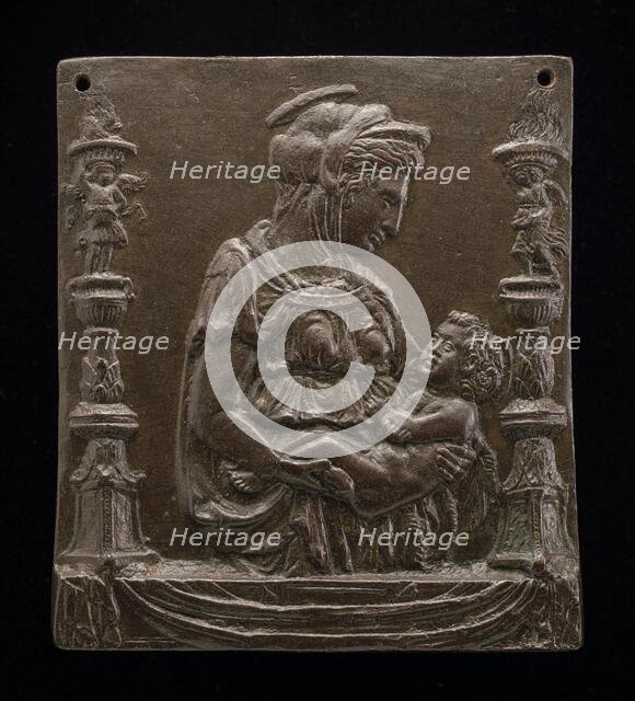 Madonna and Child between Two Candelabra. Creator: Unknown.