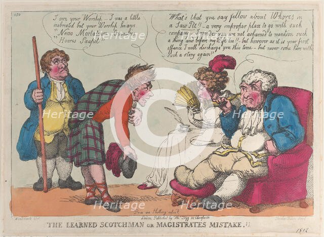 The Learned Scotchman or Magistrates Mistake.!!, 1812., 1812. Creator: Thomas Rowlandson.