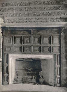 'Chimney-Piece in the Dining Room, Haddon Hall, Derbyshire', 1927. Artist: Unknown.