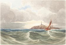 Seascape with Lighthouse. Creator: James Bulwer.