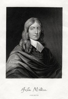 John Milton, English poet, 19th century. Artist: W Holl