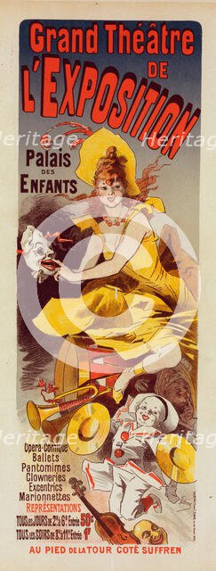 Affiche pour le "Grand Théâtre de l'Exposition"., c1900. Creator: Jules Cheret.