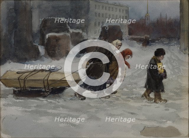 Burial of a workman who was not a communist, 1920.