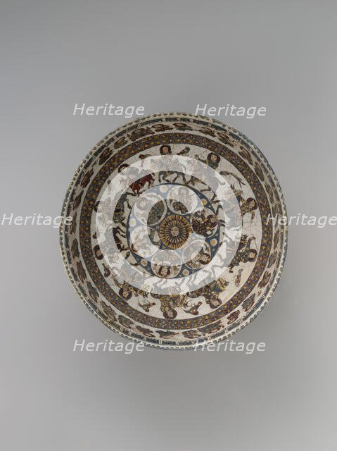 Bowl with Courtly and Astrological Motifs, Central or Northern Iran, late 12th-early 13th century. Creator: Unknown.