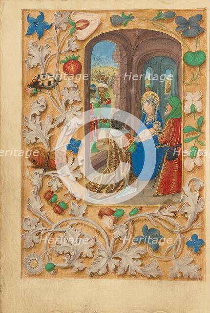 The Adoration of the Magi; Crohin-La Fontaine Hours, (about 1480-1485?). Creators: Master of the Dresden Prayer Book, Workshop of the Master of the Dresden Prayer Book.