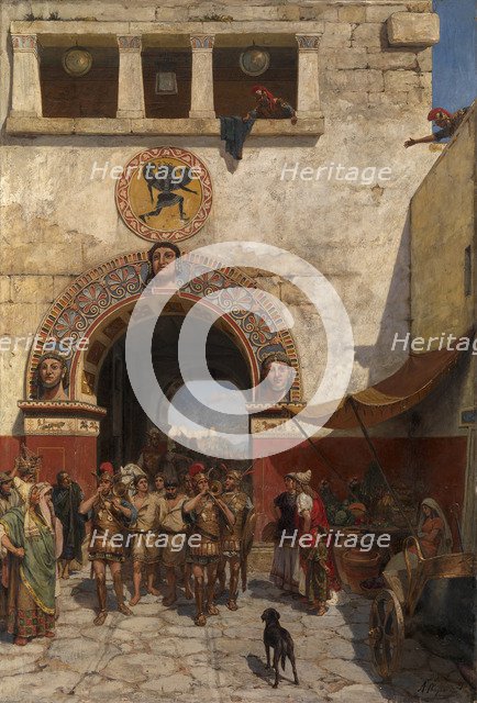 Gate in Volterra, Etruria. Artist: Svedomsky, Alexander Alexandrovich (1848-1911)