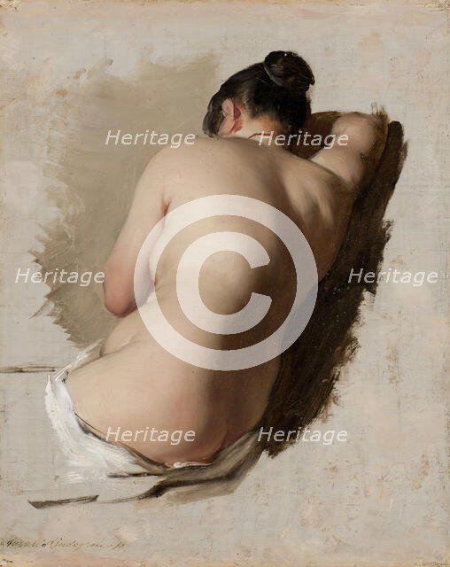 Nude study, 1850s. Creator: Amalia Lindegren.