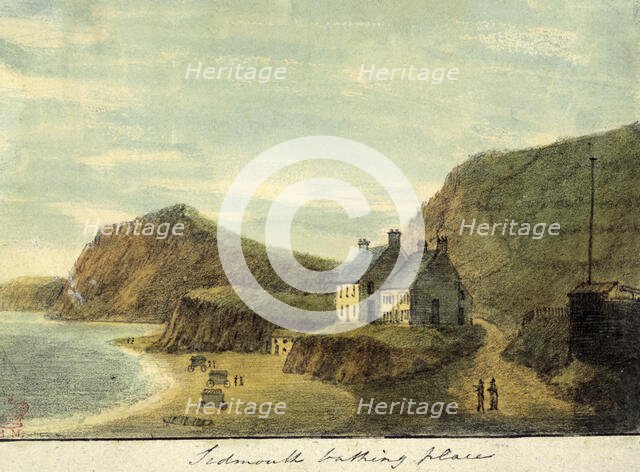 'Sidmouth Bathing Place', 1797.   Creator: John Skinner.