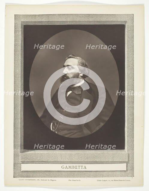 Gambetta, c. 1876. Creator: Etienne Carjat.