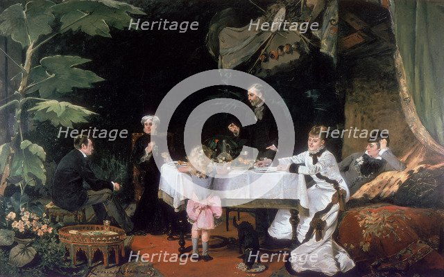 'The Luncheon in the Conservatory', 1877. Artist: Louise Abbema